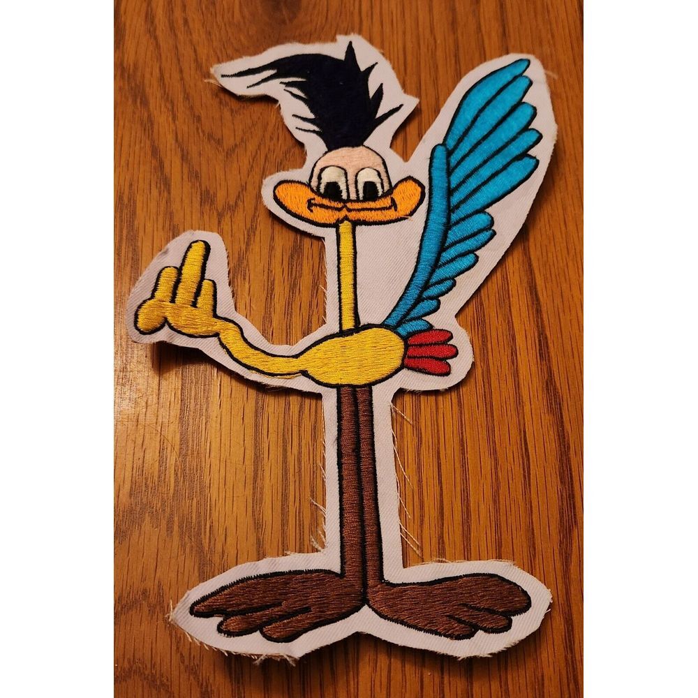 Roadrunner‎ Patch Giving The Bird